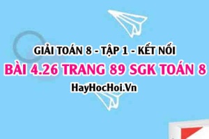 Giải bài 4.26 trang 89 Toán 8 Tập 1 SGK Kết nối tri thức